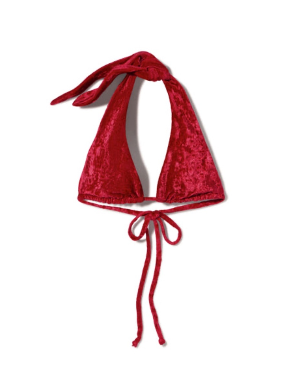 iNAMORATA Scarlet Red Velvet Neptune Top and Las Olas Bottom
